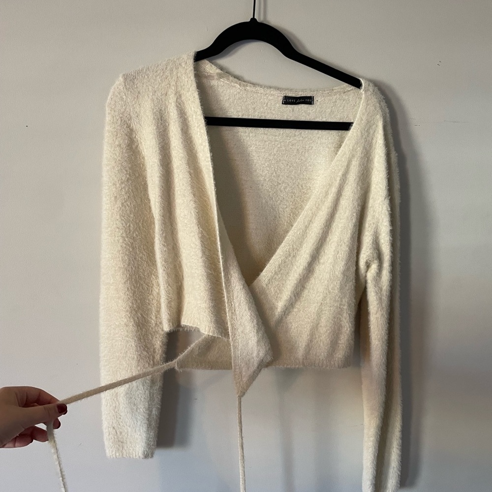 Sweater wrap top